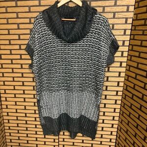 Lane Bryant Black and White Cowl Neck Sweater